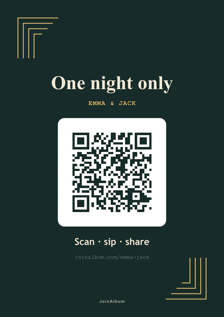 Art deco QR poster template