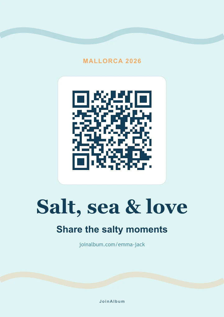 Coastal QR poster template