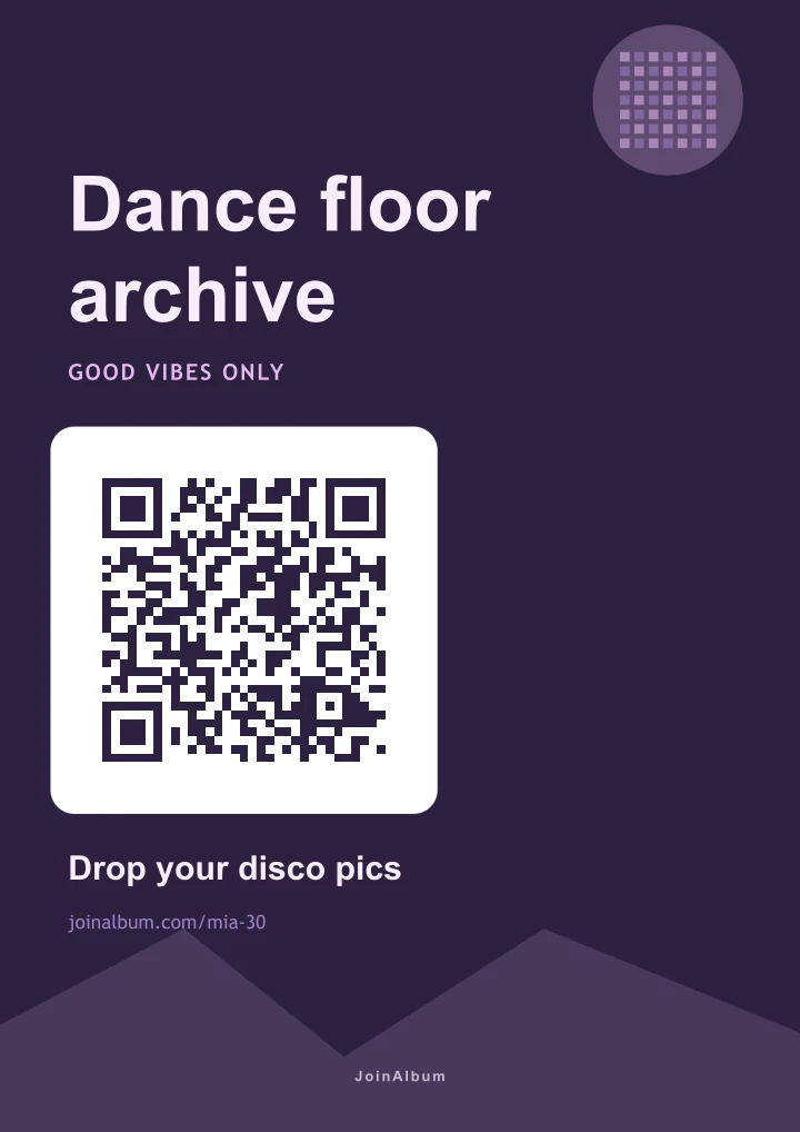 Disco QR poster template
