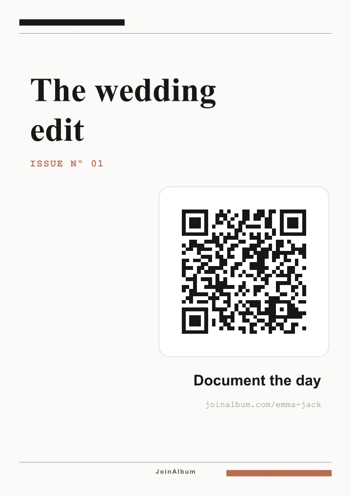 Editorial QR poster template