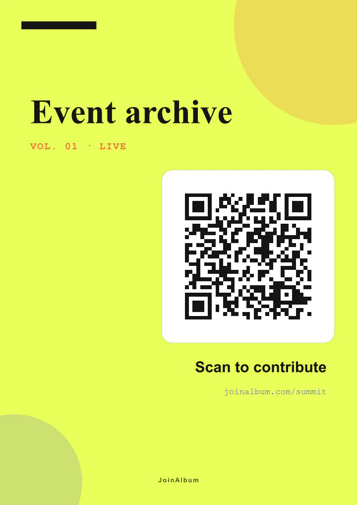 Modern QR poster template