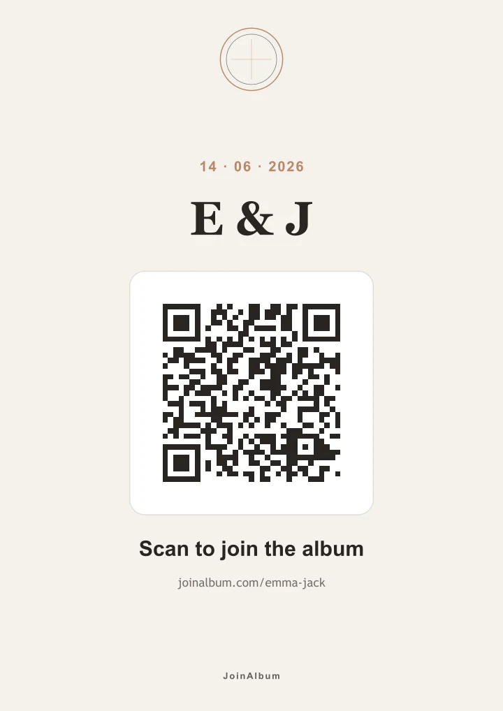 Monogram QR poster template