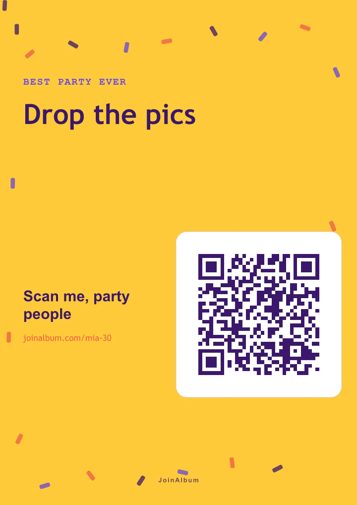 Party QR poster template