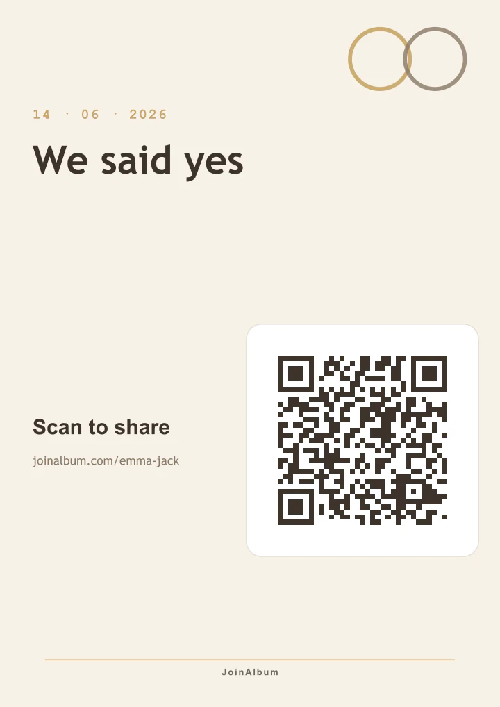 Rings QR poster template