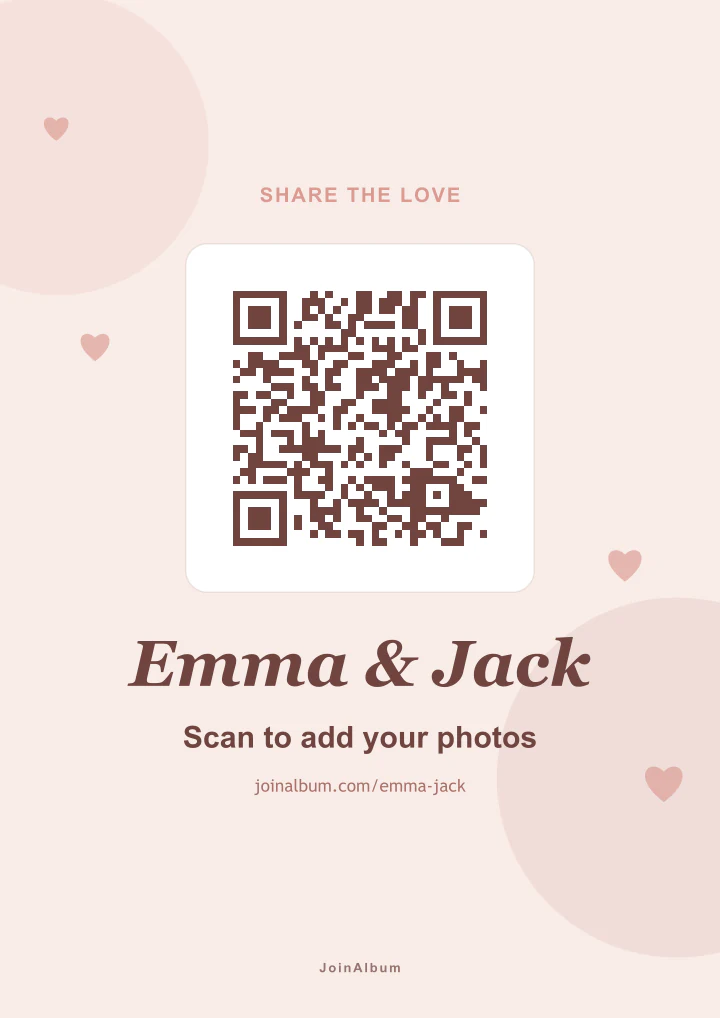 Romantic QR poster template