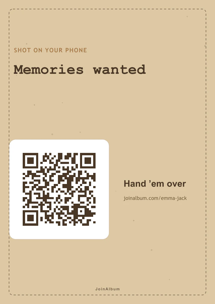 Rustic QR poster template