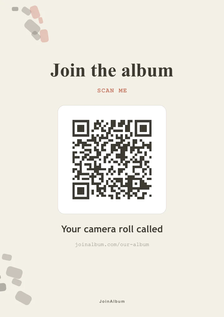 Terrazzo QR poster template