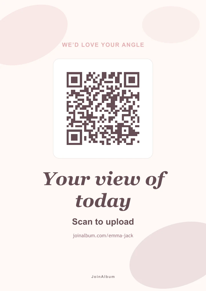 Watercolour QR poster template