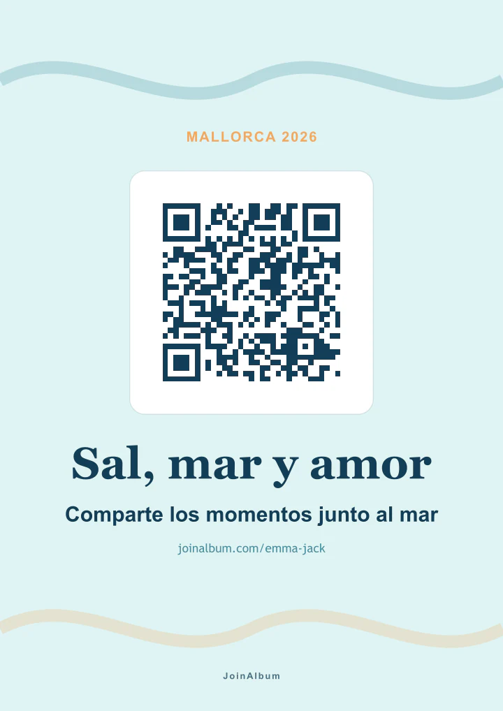 Plantilla de cartel QR Costera