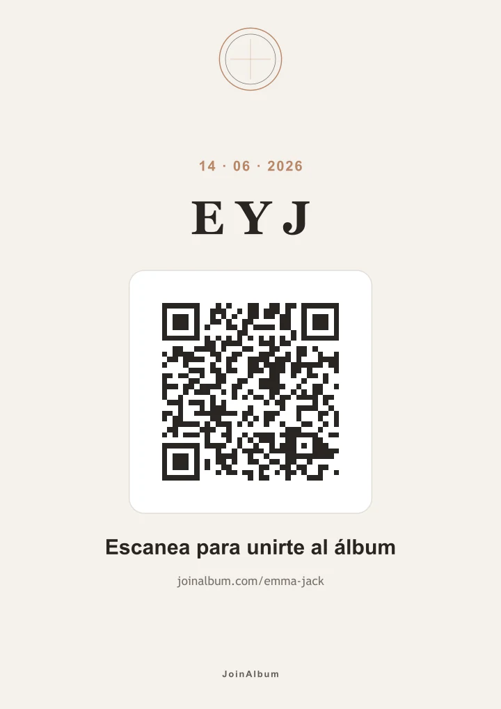 Plantilla de cartel QR Monograma
