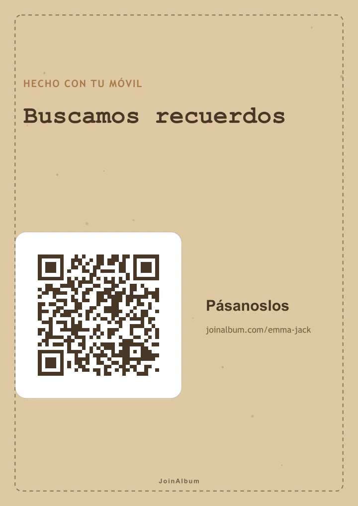 Plantilla de cartel QR Rústica