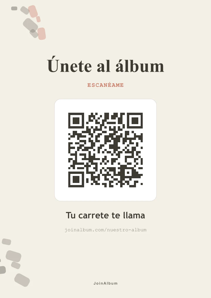Plantilla de cartel QR Terrazzo