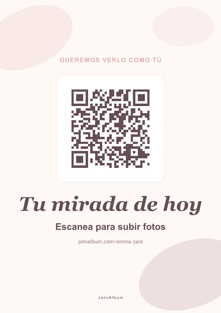 Plantilla de cartel QR Acuarela