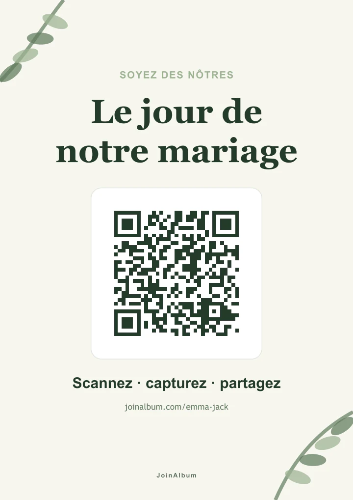Modèle d’affiche QR Botanique
