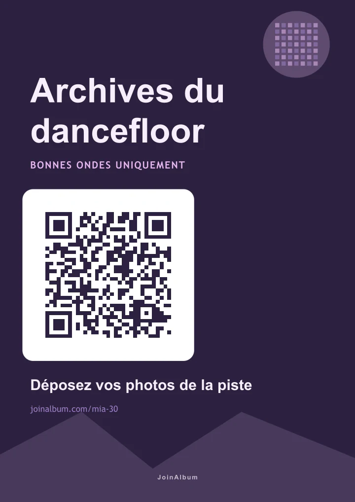 Modèle d’affiche QR Disco
