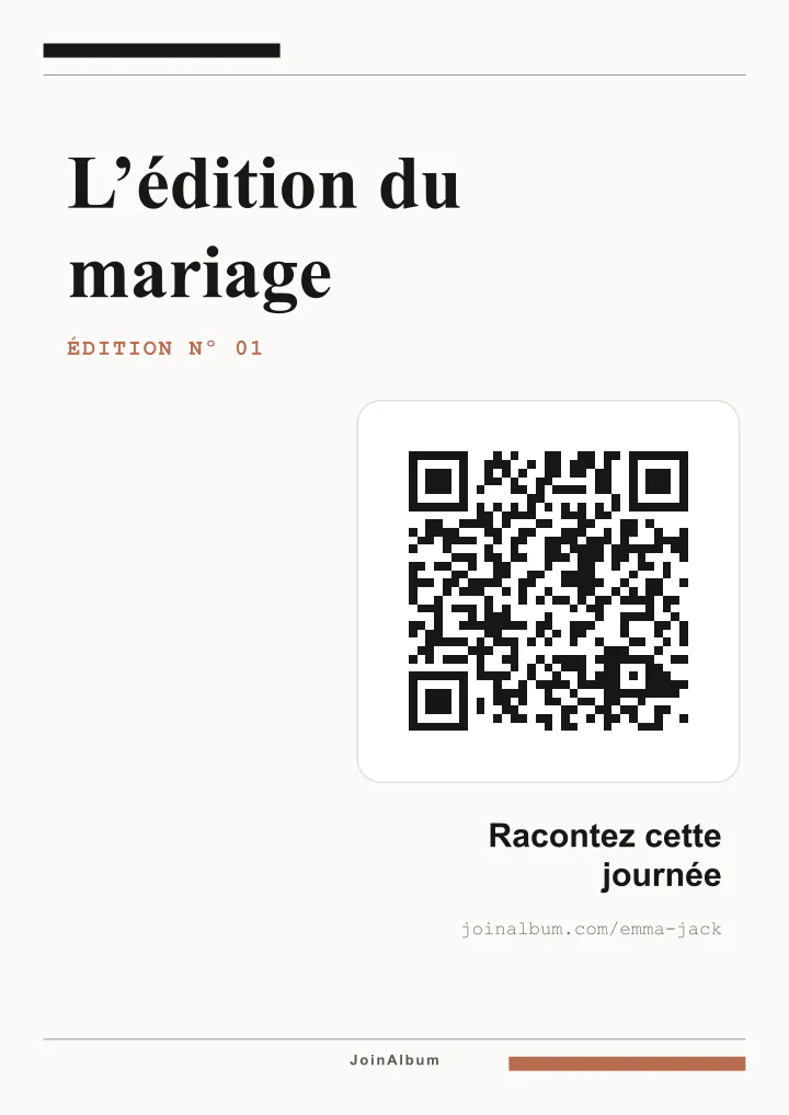 Modèle d’affiche QR Editorial