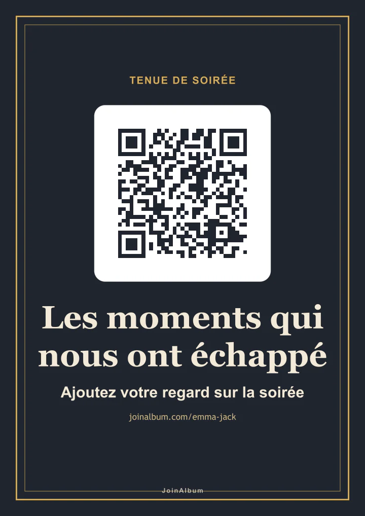 Modèle d’affiche QR Élégant