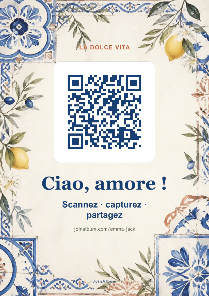 Modèle d’affiche QR Méditerranéen