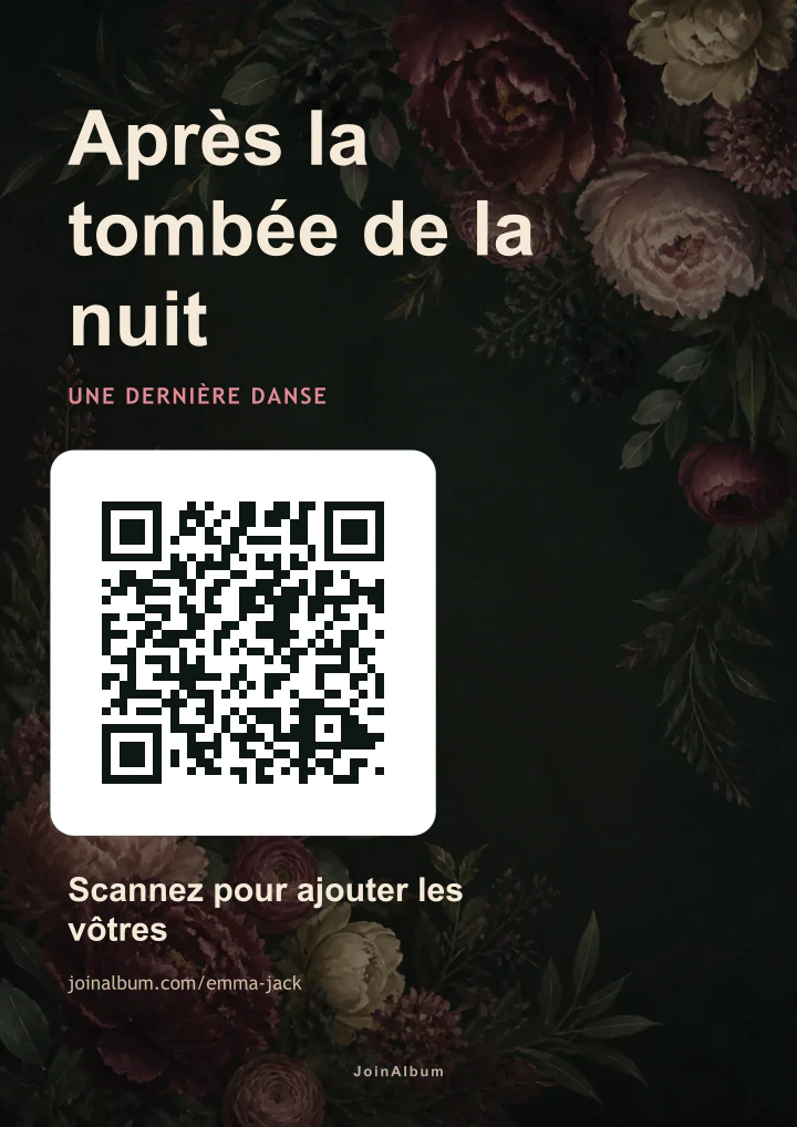 Modèle d’affiche QR Floraison nocturne