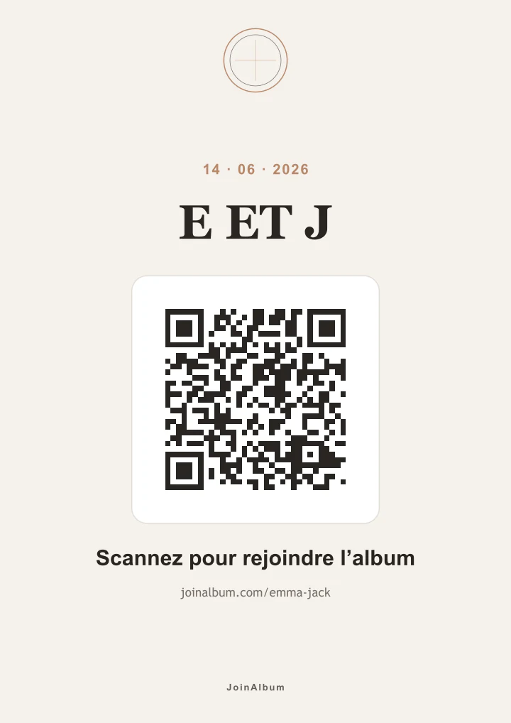 Modèle d’affiche QR Monogramme