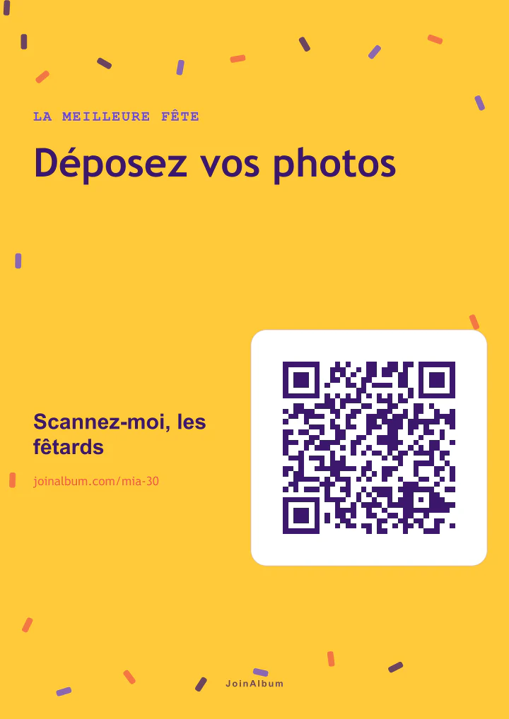 Modèle d’affiche QR Festif