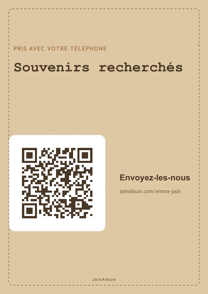 Modèle d’affiche QR Rustique