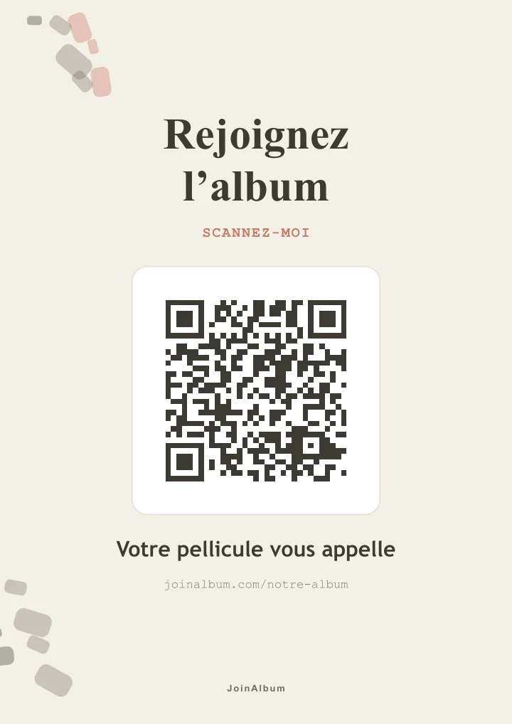 Modèle d’affiche QR Terrazzo