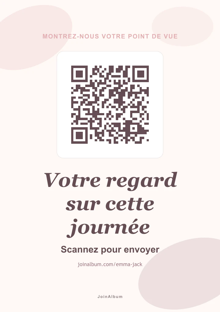 Modèle d’affiche QR Aquarelle