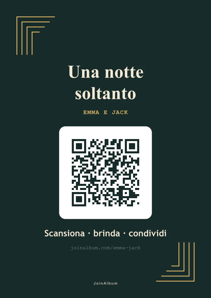 Modello di poster QR Art deco