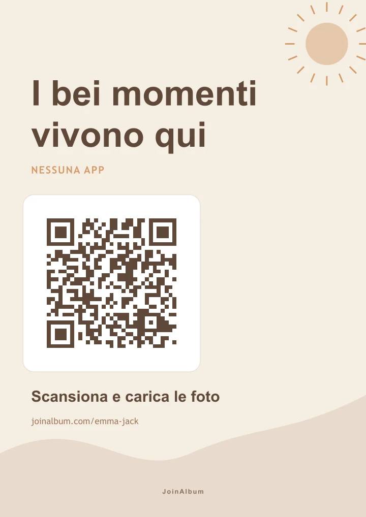 Modello di poster QR Boho