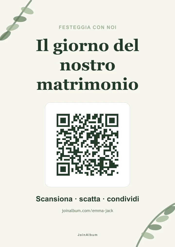 Modello di poster QR Botanico