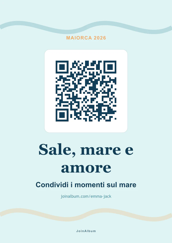 Modello di poster QR Costiero