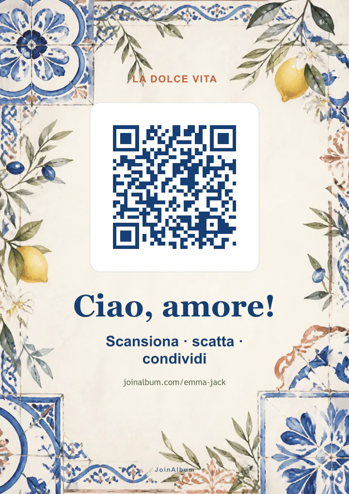 Modello di poster QR Mediterraneo