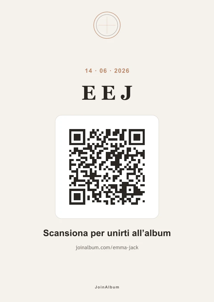 Modello di poster QR Monogramma