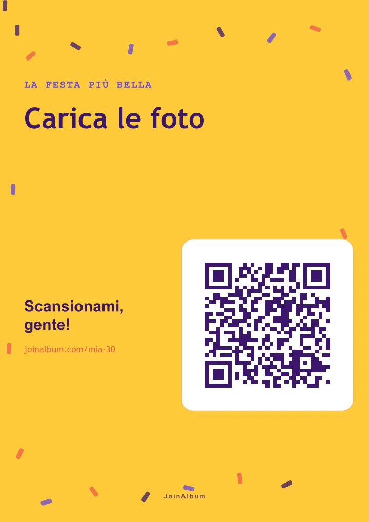 Modello di poster QR Festa