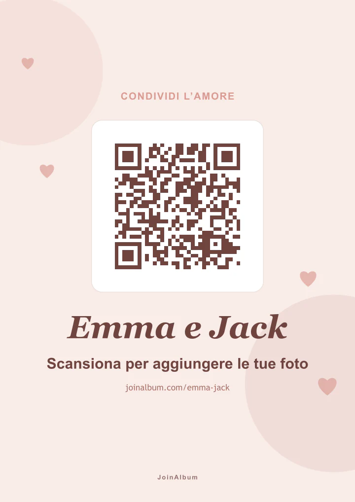 Modello di poster QR Romantico