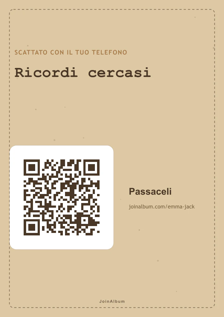Modello di poster QR Rustico